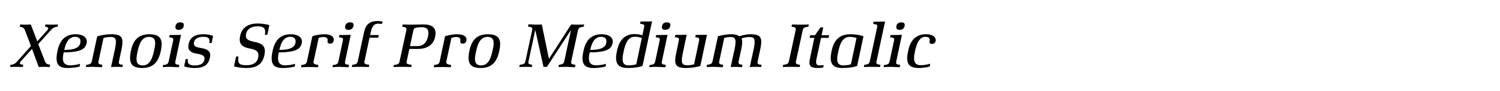 Xenois Serif Pro Medium Italic
